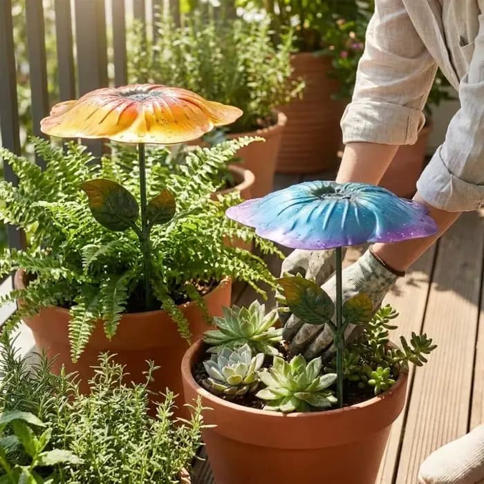 Parasol de jardin en forme de fleur