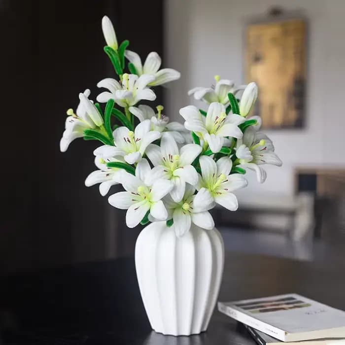 Kit de fleurs en chenille, bouquet DIY en fil de fer, cadeau créatif avec vase pour femme