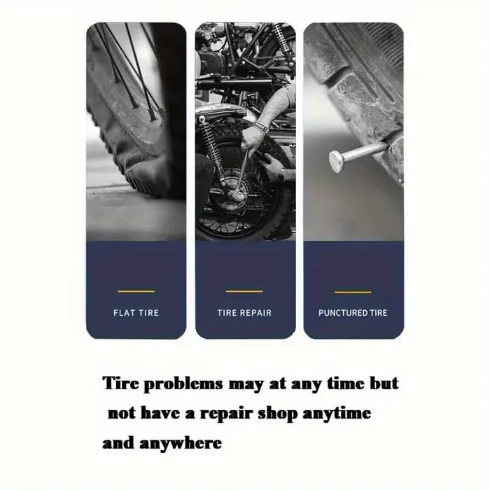 Kit d'outils de réparation de pneus ultime – Fixation de crevaison d'urgence avec bandes de pneus et outils de prise pour voitures, motos, camions et vélos