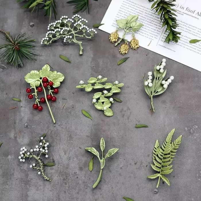 Broche plante verte exquise faite à la main, créative, Corsage pour femme, broches rétro en perles, accessoires pour manteau, bijoux