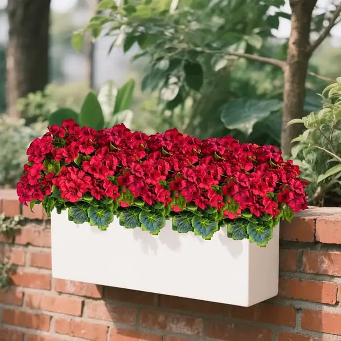 4 Geraniums artificiels résistants aux UV