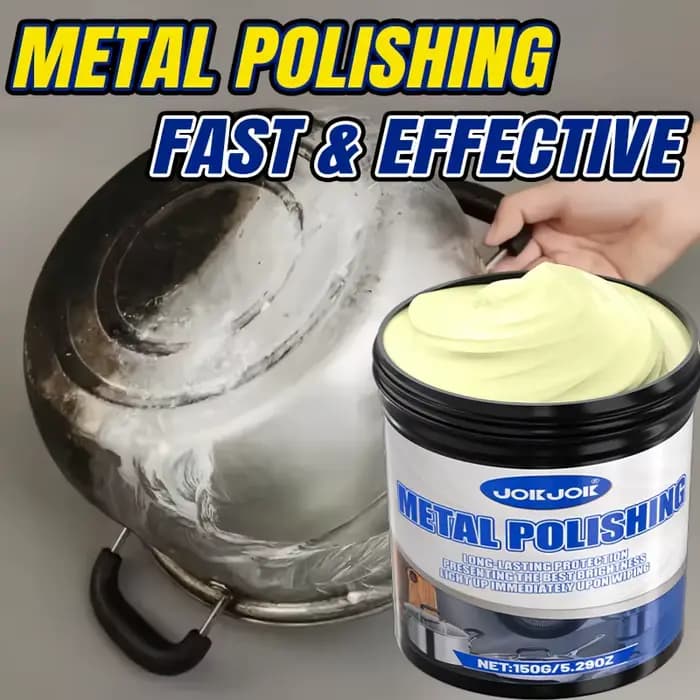 Pâte à polir miracle |   Agent de polissage métallique polyvalent pour cuisinières, hottes, ustensiles de cuisine et éviers pour la restauration