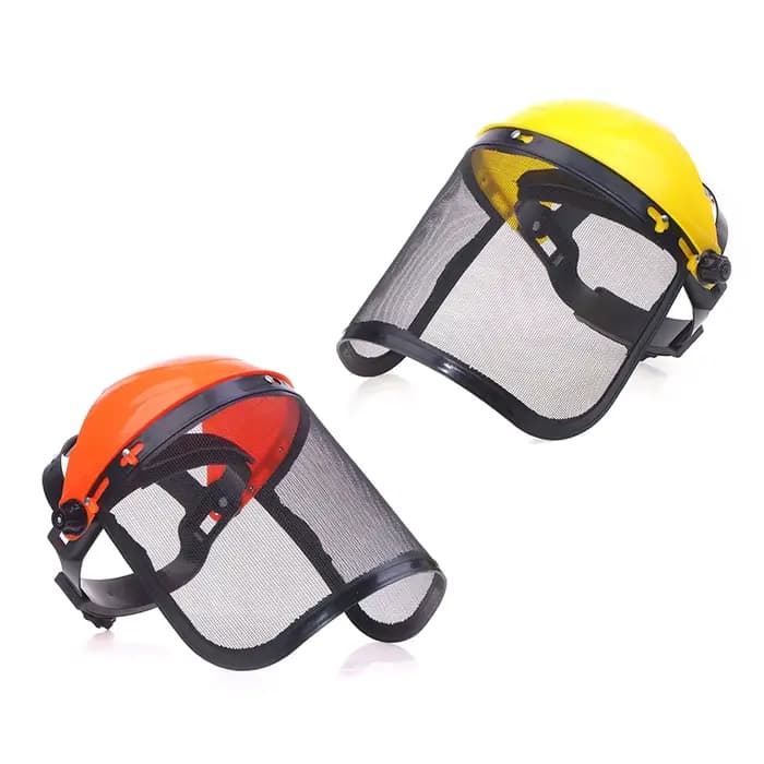 Casque de sécurité pour débroussailleuse avec masque de protection intégral en maille pour la forêt
