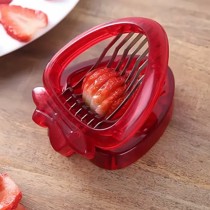 Trancheur de fraises en acier inoxydable, lame tranchante, petit outil pour décorer des tasses à Dessert, supports à gâteaux, décoration de pain fait maison