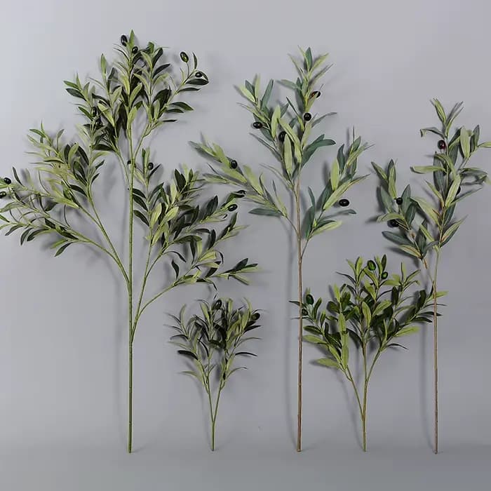 Branches d'olivier artificielles longues et hautes