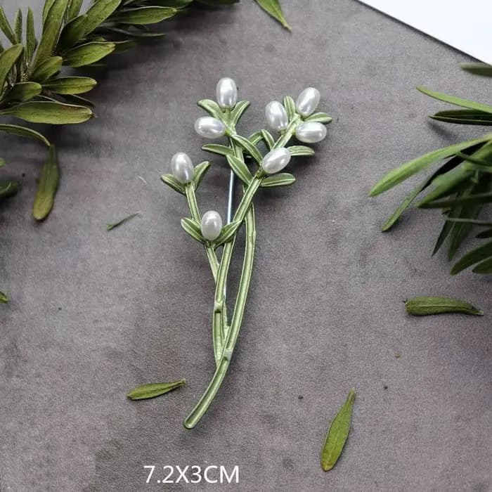 Broche plante verte exquise faite à la main, créative, Corsage pour femme, broches rétro en perles, accessoires pour manteau, bijoux