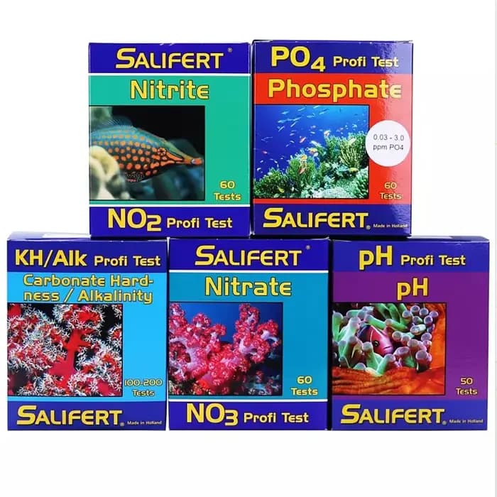 Salifert Kit de test Ca calcium KH Mg Nitrite NO3 Nitrate PH PO4 Sr Potassium test d'eau réservoir de récif