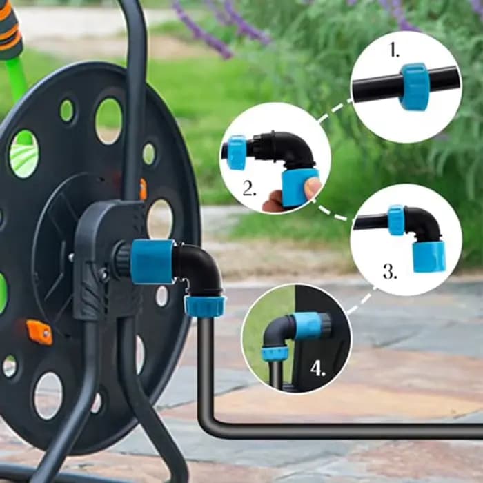 Connecteurs rapides coudés pour tuyau d'arrosage, 2 pièces, arroseurs pour l'irrigation du jardin, lavage de voiture, tuyau 1/2, arrosage domestique du jardin