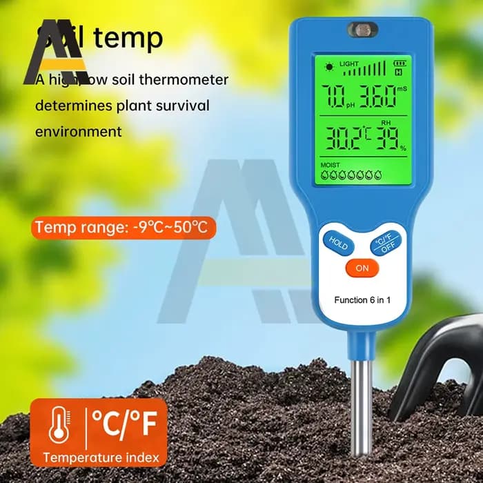 Testeur de sol 6 en 1, fertilité du sol