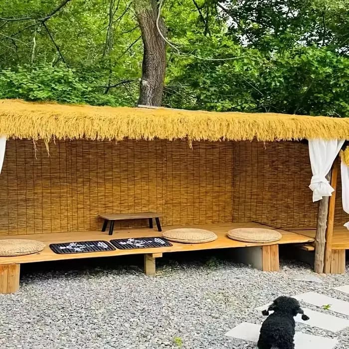 Rouleaux de toiture en chaume artificiel en plastique durable pour pavillon extérieur