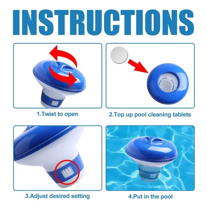 Flotteur distributeur automatique de produits chimiques pour piscine, pour comprimés de chlore et de bromure, pour l'entretien des spas, des bains à remous et des piscines