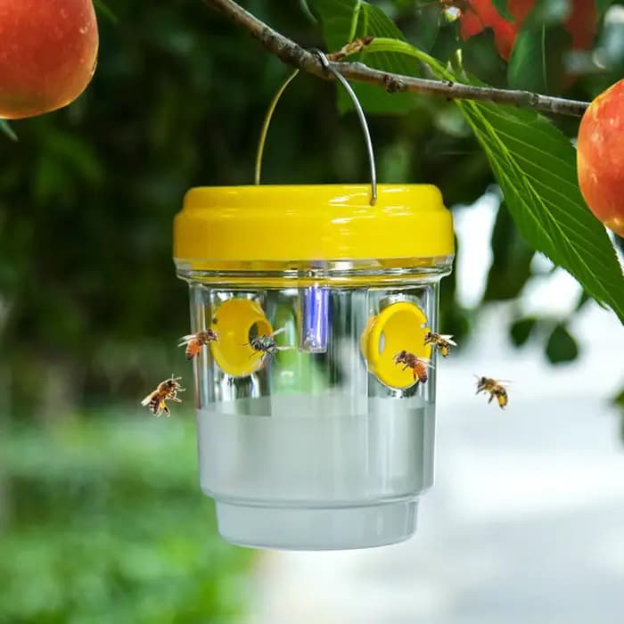 Piège à mouches et guêpes à lumière LED solaire