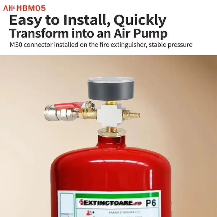 (HB05) Adaptateur de pression pour petit réservoir d'air, pompe à air de conversion pour extincteur, accessoires de compresseur d'air portable