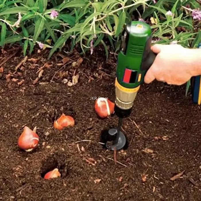 Tarière spirale manuelle ou électrique pour jardinage