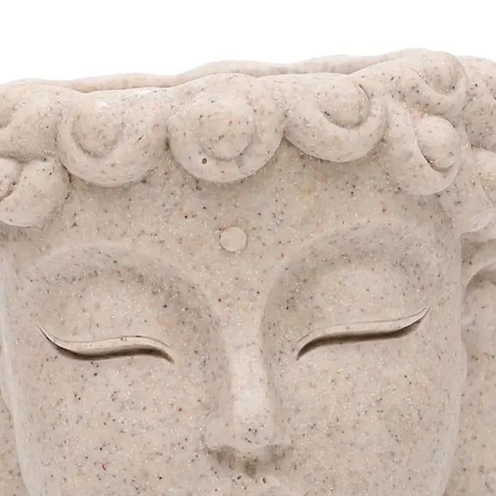 Pot de fleurs en forme de tête de Bouddha, décoration, cadeau, statue, organisateur, conteneur pour plantes, vase à fleurs pour bureau, table de cuisine, centre de table, maison, jardin