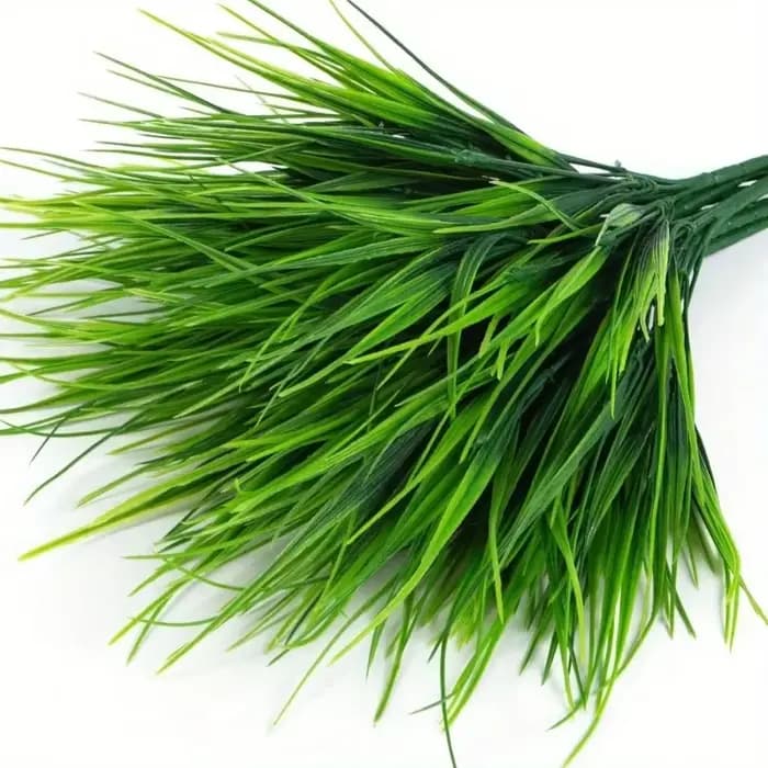 12 plantes artificielles aux couleurs vives et résistantes aux UV - Bouquets de herbe de printemps détachables avec verdure artificielle réaliste - Convient aux jardinières suspendues intérieures et e