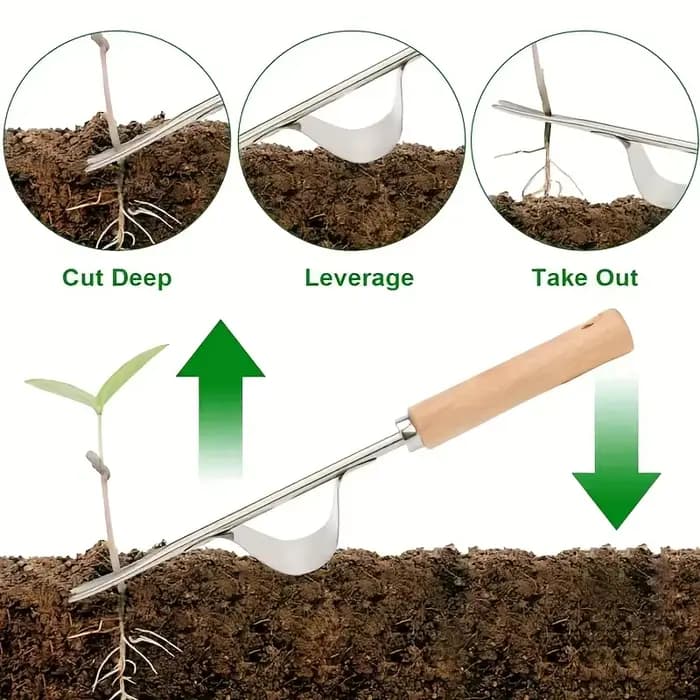 1 tueur de mauvaises herbes ergonomique multifonctionnel en acier inoxydable