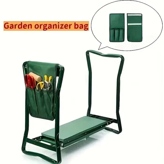 Coussin de jardinage avec 3 poches de rangement et cadre robuste