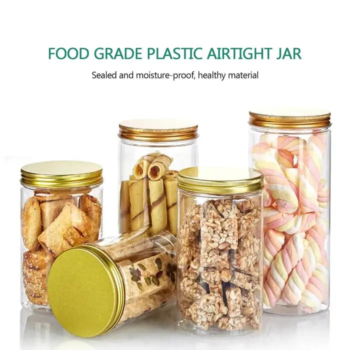 Pot en plastique avec couvercle et vis en fer