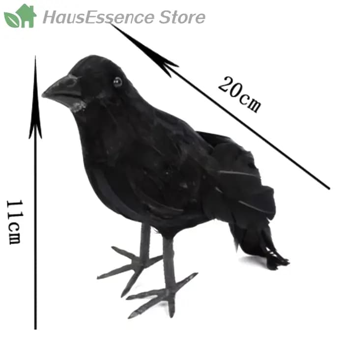 Simulation d'oiseau corbeau noir
