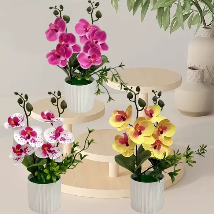 Plante d'orchidée artificielle en pot