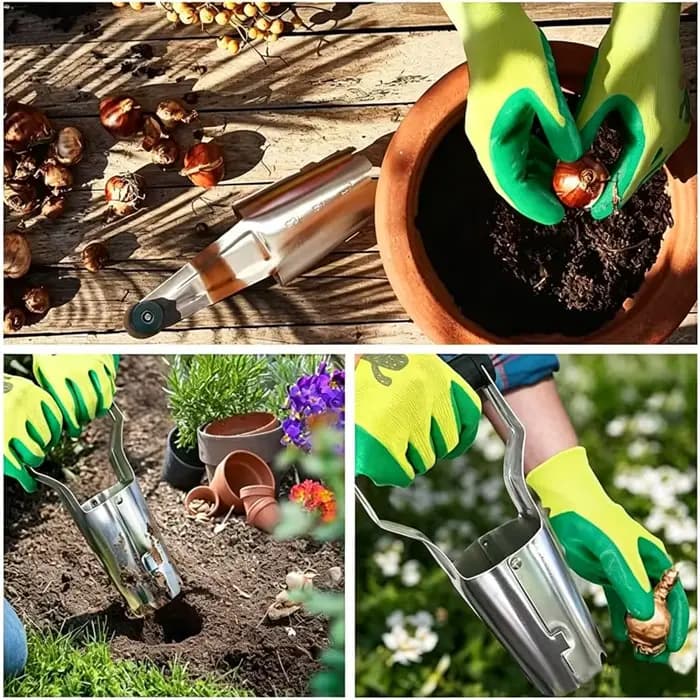1 pièce Outil agricole multifonctionnel pour le jardinage : semoir à fleurs, repiqueur de semis et planteur de légumes à perforation