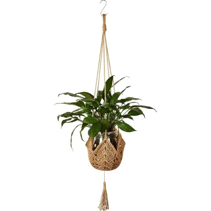 Pot de fleur en macramé fait à la main