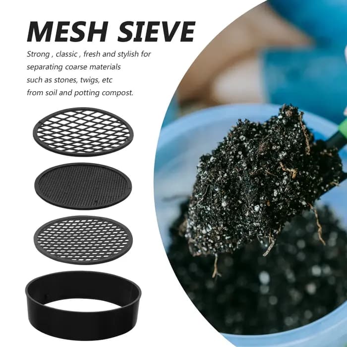 3 pièces de tamis de jardin pour la filtration du compost
