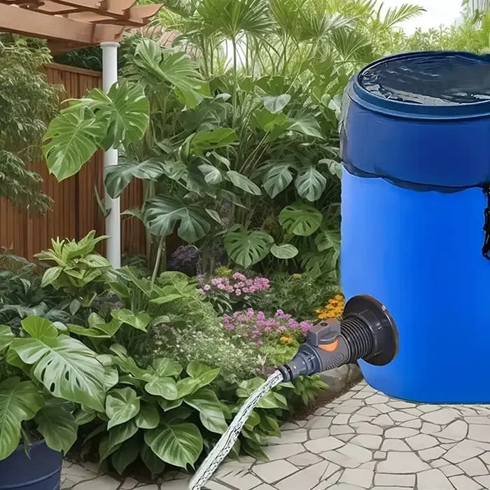 Raccord de réservoir d'eau six points avec vanne de commande