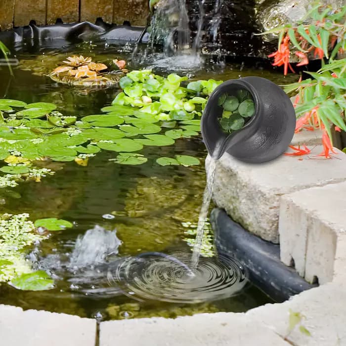 Fontaine Circulante en Céramique en Forme de Jarre Cascade