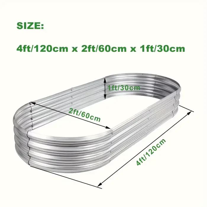 Support de plantation ovale 4x2 pieds pour balcon