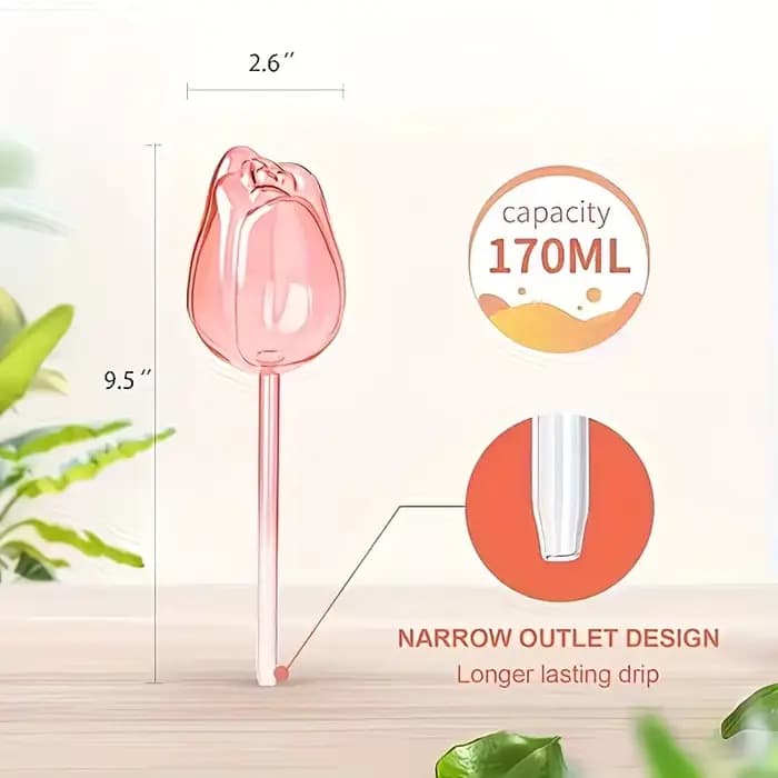 Boules d'arrosage pour plantes tulipes roses
