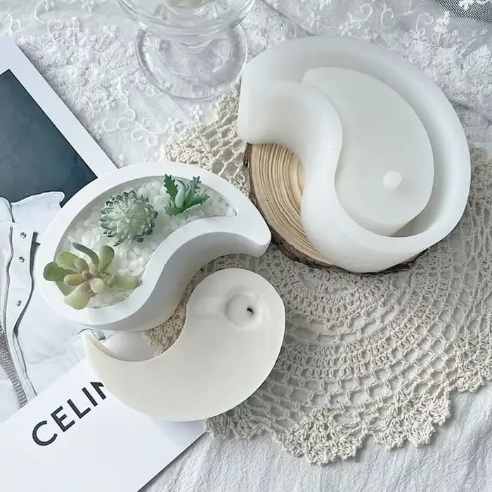 Moules à béton en silicone pour pot de fleur