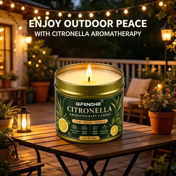 Bougie d'aromathérapie à la citronnelle