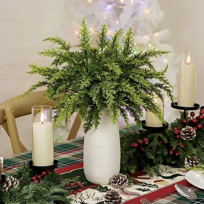 Plantes artificielles Cypress Feuilles Arbre De Noël Partie Maison Chambre Décoration De Table En Plein Air Jardin De Mariage Fleur Bricolage Boîte Cadeau