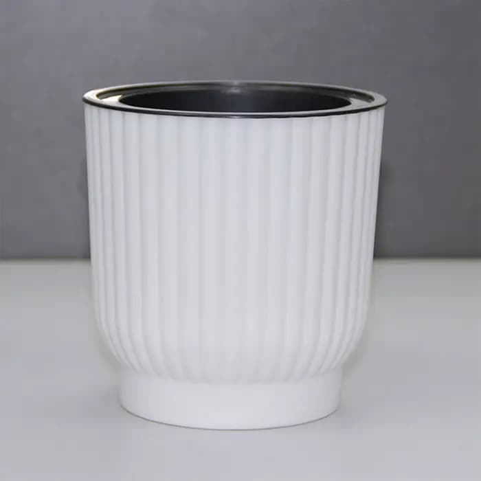 Pot de fleur rond blanc pour plantes