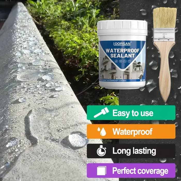 LOORSAN Mastic imperméable 150ML - Revêtement en caoutchouc liquide pour toits