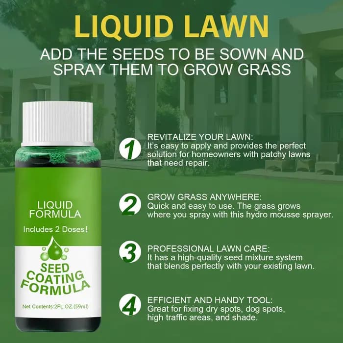 Spray de pelouse d'herbe verte