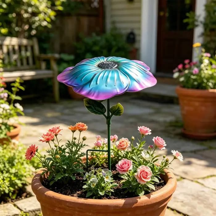 Parasol de protection solaire en métal pour plantes en pot