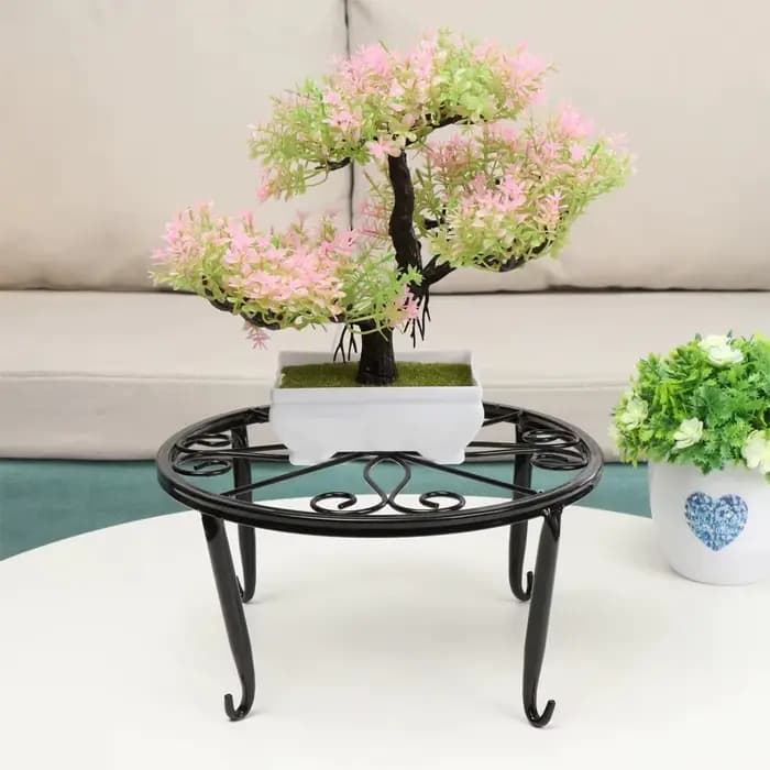 Supports de plantes en Pot en métal avec soucoupe