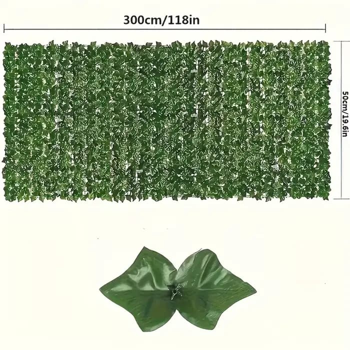 Clôture en fausses feuilles de lierre