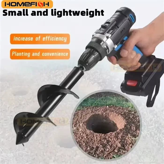 Foret hélicoïdal de jardinage avec embout hexagonal de 3/8 po pour la plantation