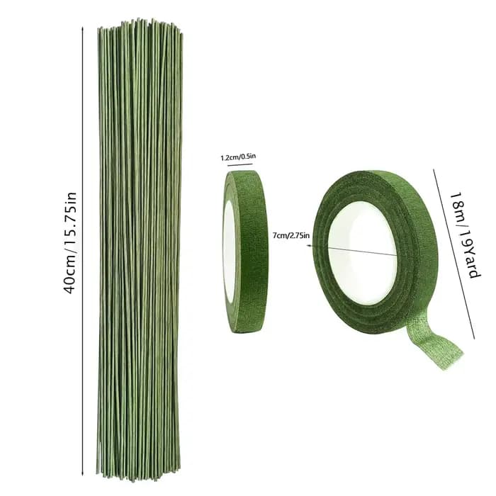 Bâtons de tige de fleur verte