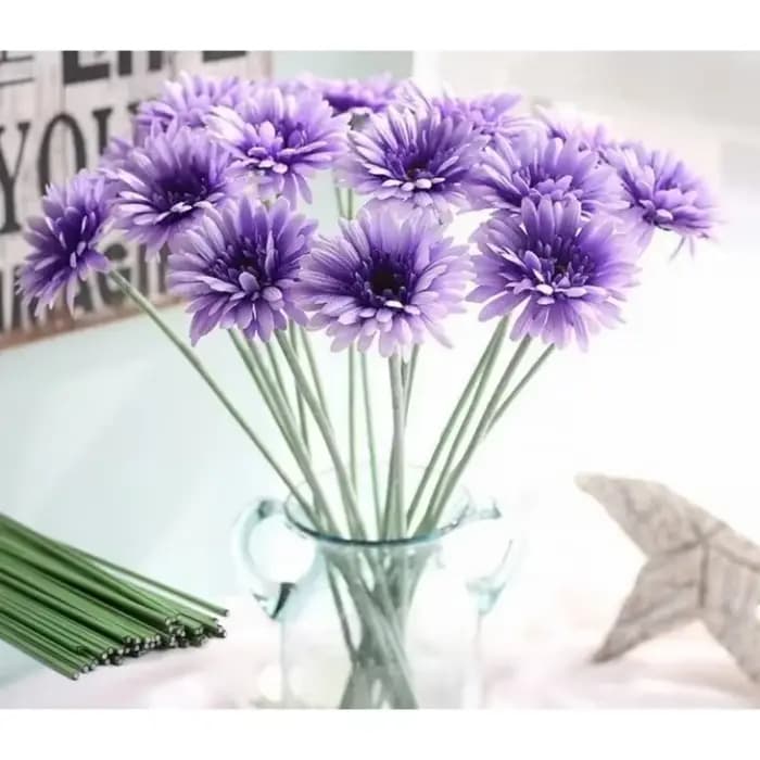 Bâtons de tige de fleur verte 30/40cm