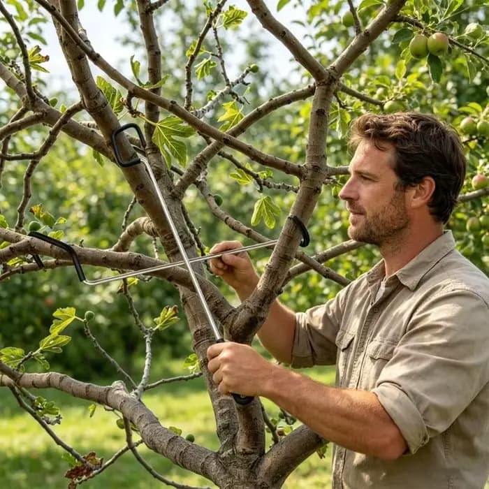 Paquet 24 aides à formation des arbres fruitiers 7 pouces en acier Flexible avec couvercle en plastique souple
