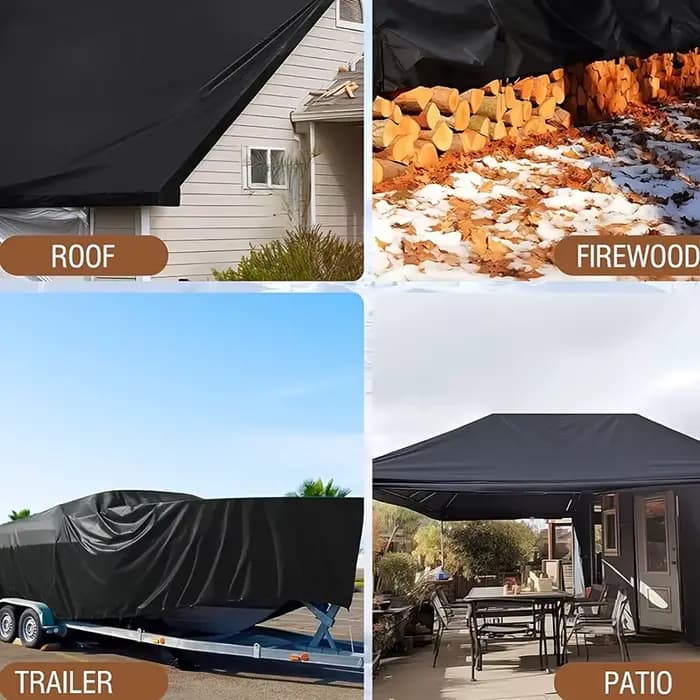 Bâche imperméable noire robuste
