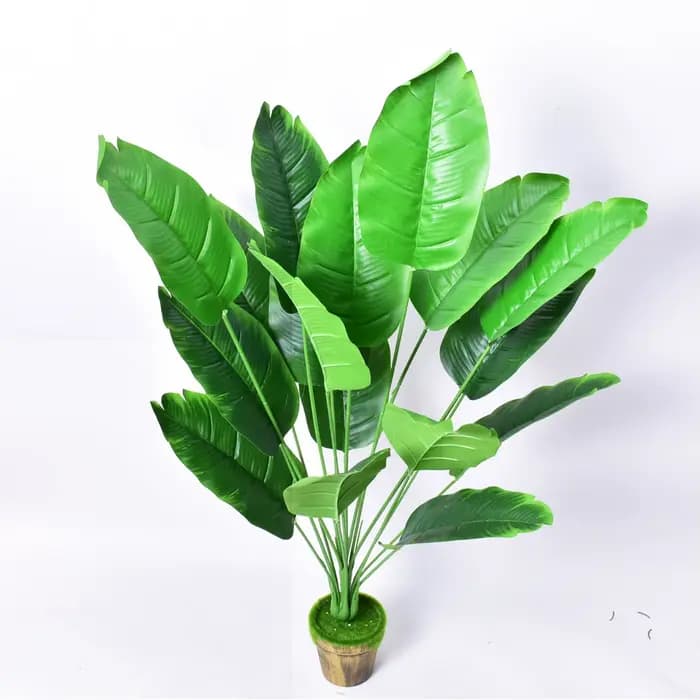 Grand Palmier Tropical Monstera en Plastique