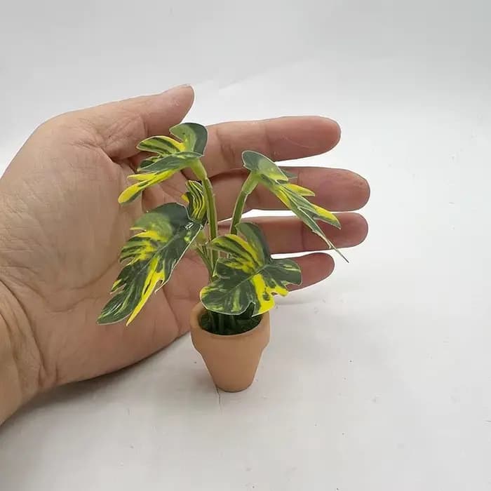 Plantes en pot 1 pièce Décoration d'intérieur Mini Taro Turtle Back Green Dollhouse Style scandinave Modèle Accessoires de photographie Cadeau