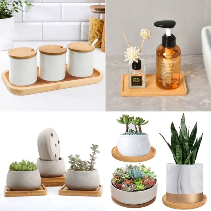 Escalbambou-Pots de fleurs en bois anti-décoloration