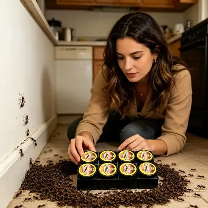 Pièges à fourmis efficaces 8/9 pièces pour intérieur et jardin – Contrôle des nuisibles – Boîte de capture adhésive